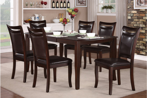 7PC SET (TABLE + 6 SIDE CHAIRS)