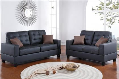 Poundex espresso faux leather adjustable sofa deals