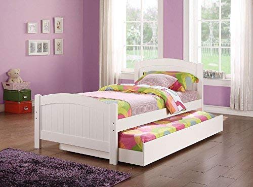 Modish Twin Size Bed with Trundle