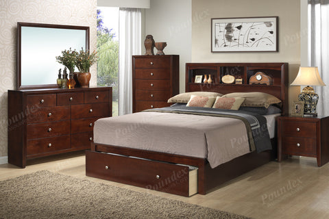 4 Pc Bedroom Set   |  Bed, Nightstand, Dresser, Mirror   F9282Q